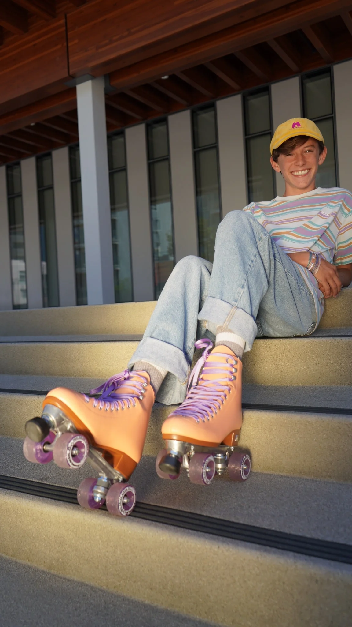 Beach Bunny Roller Skates - Peach Blanket - Image 5
