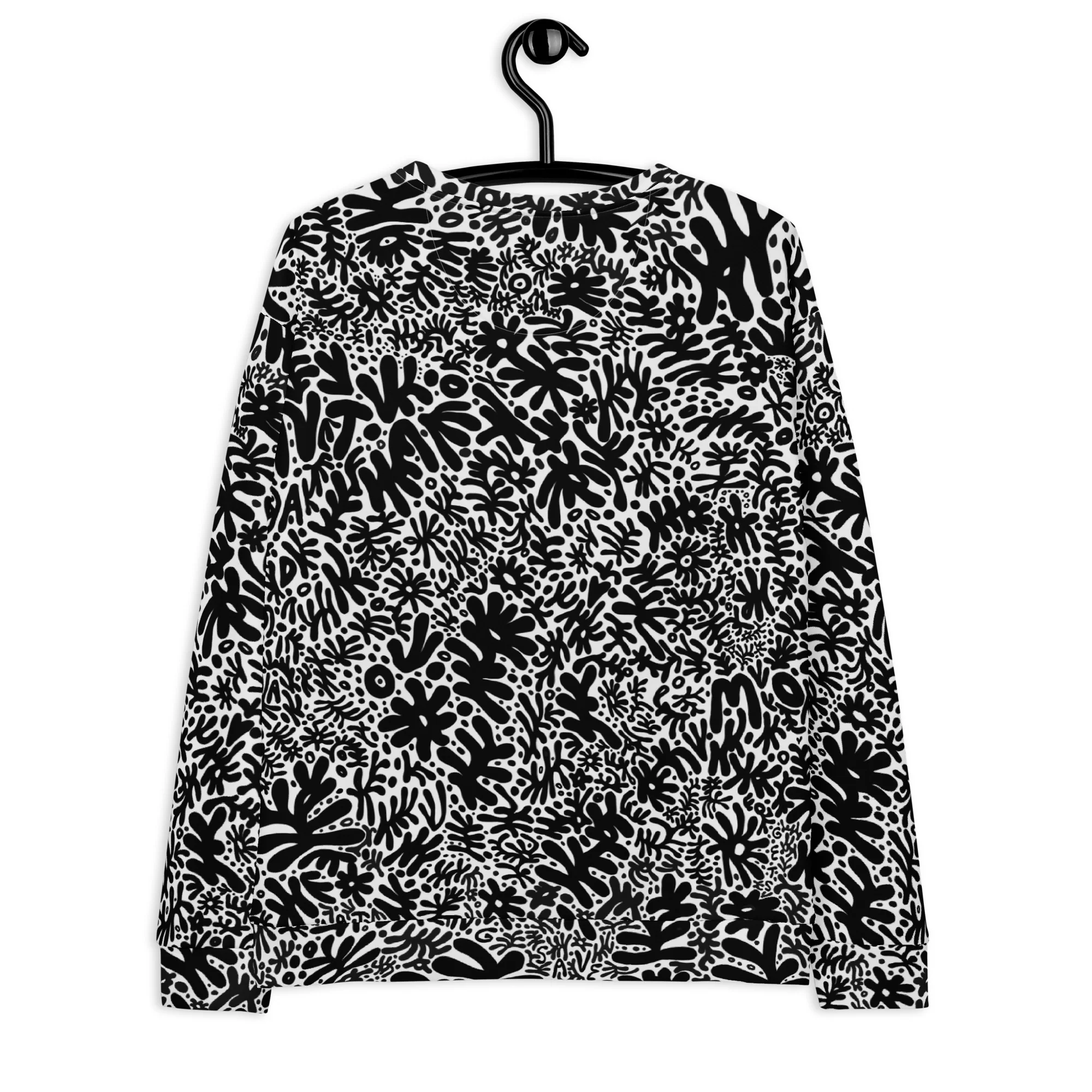 Bent Weird All Over Black & White Sweat - Image 3