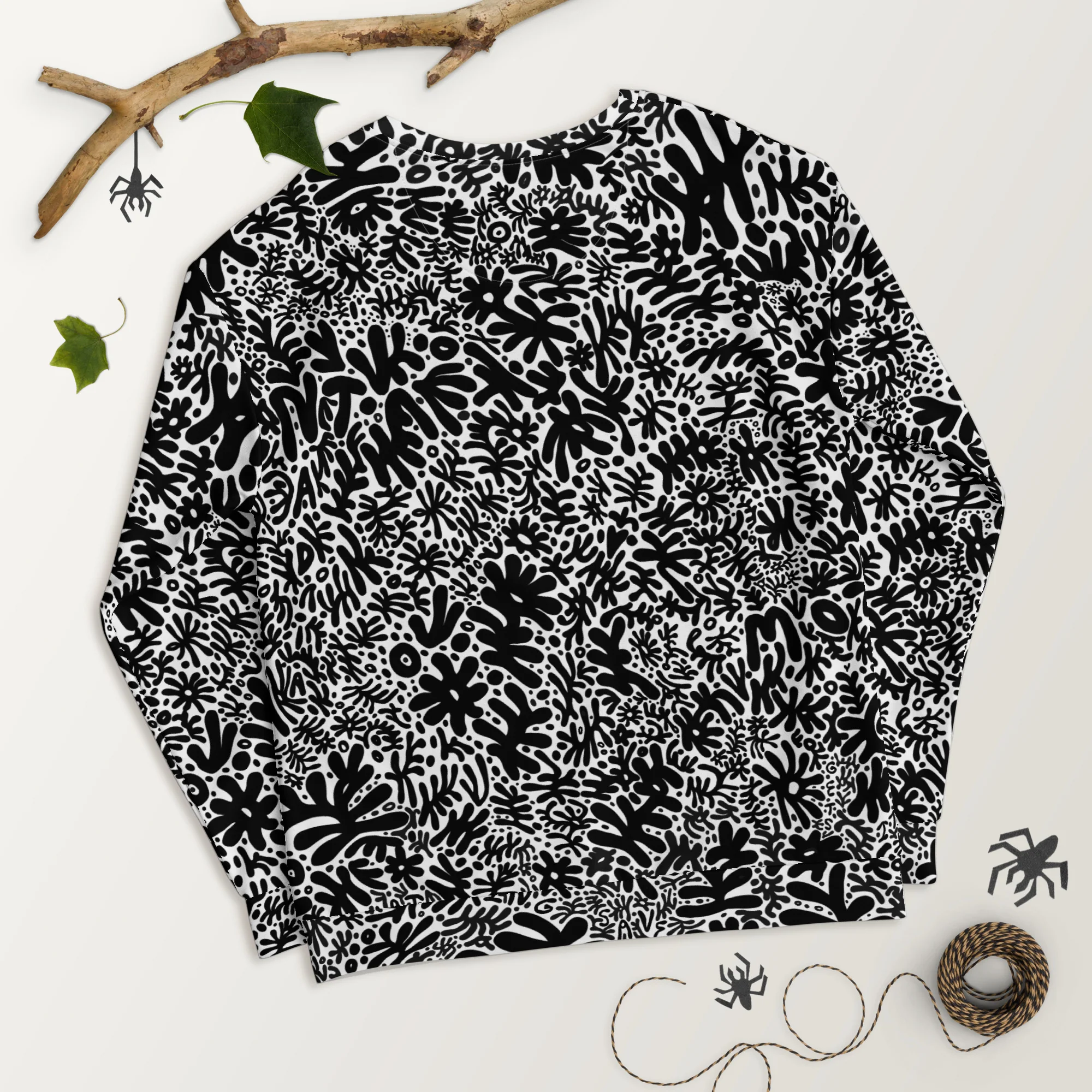 Bent Weird All Over Black & White Sweat - Image 5