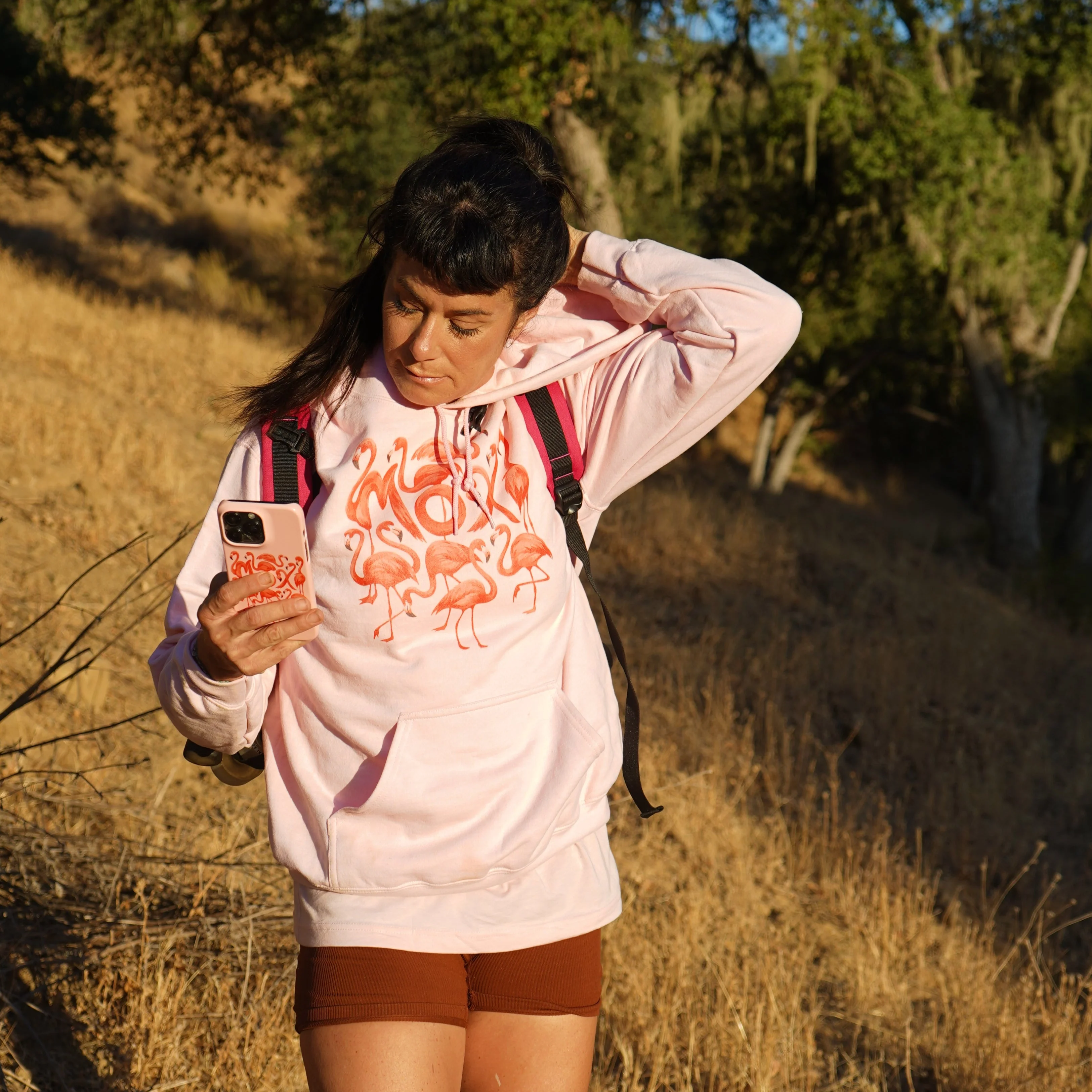 Moxi Flamingo Lightweight Hoodie - Image 4