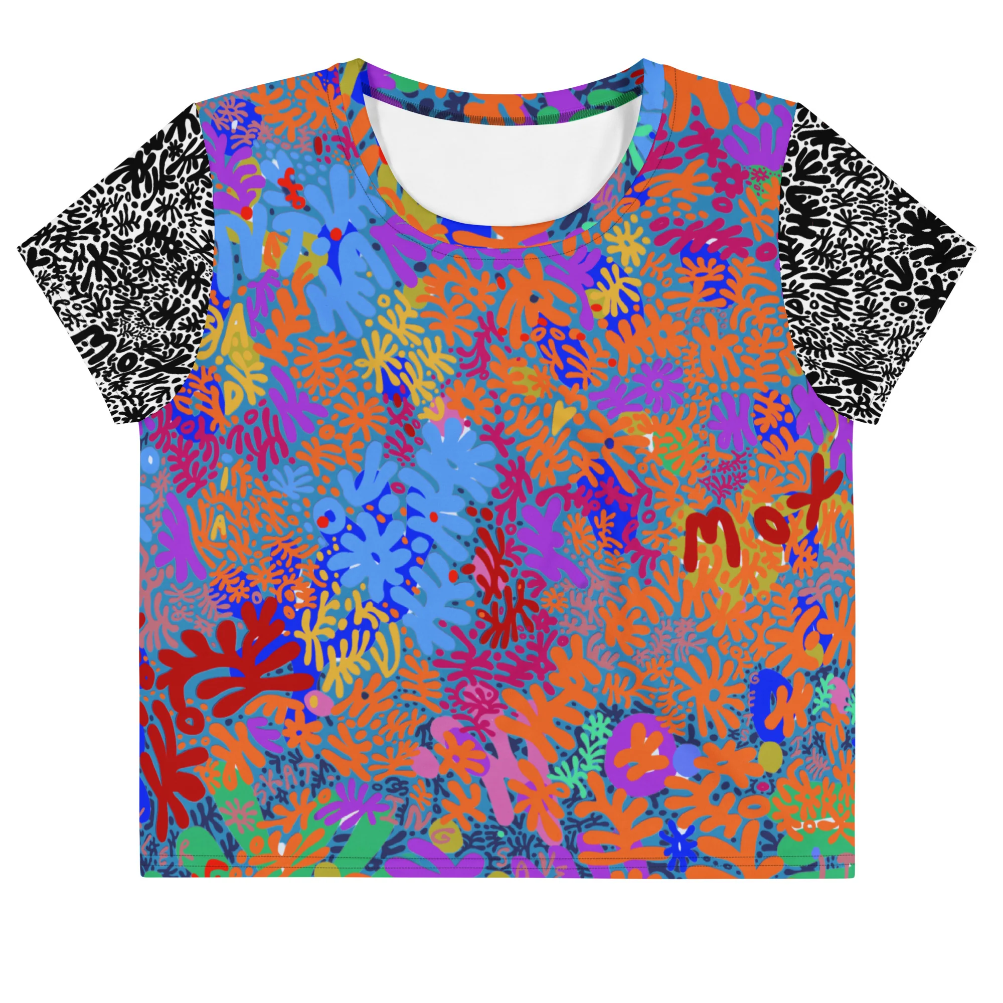 REALLY Bent Weird All Over Crop Tee